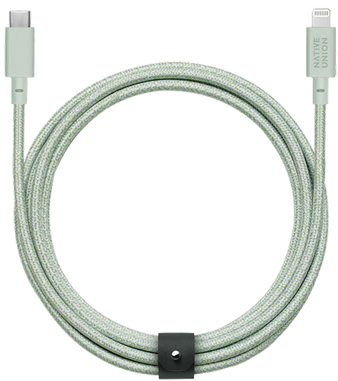 Native Union Belt Cable XL USB-C to Lightning Cable - Sage Green